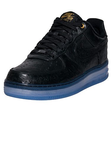 0886548058013 - MENS NIKE AIR FORCE 1 COMFORT LUXURY LOW OSTRICH LEATHER BLACK 805300-001 US 12