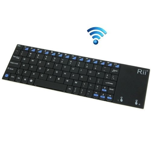 0088661320507 - RII MINI K12 STAINLESS STEEL COVER WIRELESS KEYBOARD WITH BUILT-IN LARGE SIZE TO