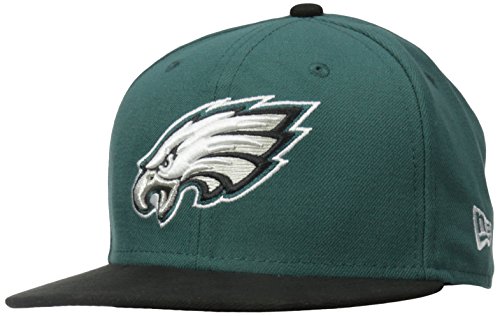 0886614827895 - NFL PHILADELPHIA EAGLES ON FIELD 5950 GAME CAP, MIDNIGHT GREEN, 6 3/8, YOUTH