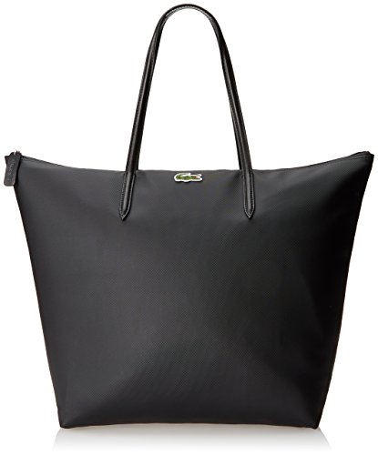 0886619647597 - LACOSTE WOMEN'S CONCEPT TRAVEL SHOPPING BAG, BLACK, ONE SIZE
