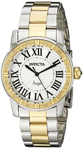 0886678149667 - INVICTA WOMEN'S 14376 ANGEL SILVER DIAL DIAMOND-ACCENTED TWO-TONE STAINLESS STEEL WATCH