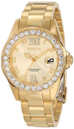 0886678185979 - INVICTA WOMEN'S 15252 PRO DIVER GOLD DIAL GOLD-PLATED STAINLESS STEEL WATCH