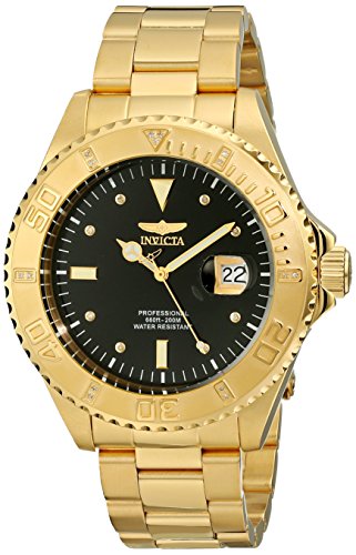 0886678188024 - INVICTA MEN'S 15286 PRO DIVER 18K YELLOW GOLD ION-PLATED STAINLESS STEEL AND DIAMOND ACCENT WATCH