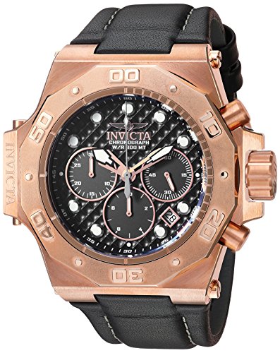 0886678282081 - INVICTA MEN'S 'AKULA' QUARTZ STAINLESS STEEL AND LEATHER CASUAL WATCH, COLOR:BLACK (MODEL: 23104)