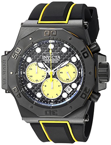 0886678282104 - INVICTA MEN'S 'AKULA' QUARTZ STAINLESS STEEL AND SILICONE CASUAL WATCH, COLOR:BLACK (MODEL: 23106)