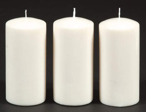 0886718109026 - DYNAMIC COLLECTIONS 3 PILLAR CANDLES VALUE PACK, WHITE