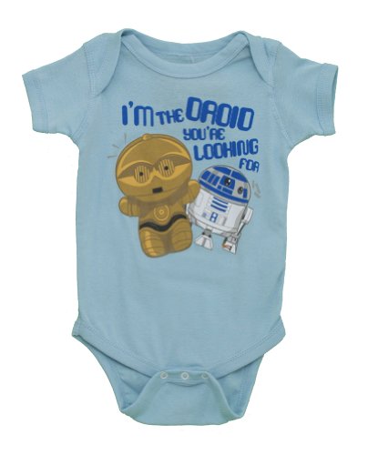 0886726553910 - STAR WARS FUNNY R2D2 3CPO DROID MOVIE CUTE BABY INFANT CREEPER ROMPER SNAPSUIT