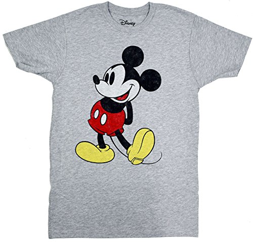 0886726798731 - CLASSIC MICKEY MOUSE FACING LEFT T-SHIRT (EXTRA LARGE, HEATHER GREY)