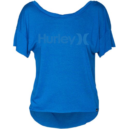 0886766786149 - HURLEY JUNIORS ONE AND ONLY INFINITEE REVERSIBLE T-SHIRT,HEATHER CYAN,MEDIUM/LARGE