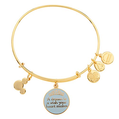 0886787096234 - DISNEY PARKS ALEX AND ANI CINDERELLA A DREAM IS A WISH YOUR HEART MAKES GOLD BRACELET