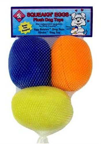 0886827087222 - OUTWARD HOUND KYJEN 31016 SQUEAKIN' EGGS EGG BABIES REPLACEMENT DOG TOYS SQUEAK TOYS 3-PACK, LARGE, MULTICOLOR