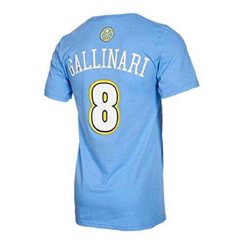 0886838351541 - ADIDAS DENVER NUGGETS NBA DANILO GALLINARI NAME AND NUMBER T-SHIRT (XL, LIGHT BLUE)