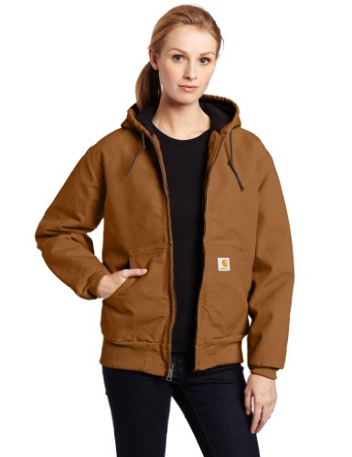 0886859021133 - CARHARTT WOMEN'S QUILTED FLANNEL LINED SANDSTONE ACTIVE JACKET WJ130,CARHARTT BROWN,X-LARGE