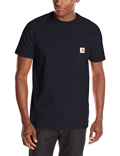 0886859053745 - CARHARTT MEN'S FORCE COTTON SHORT SLEEVE T-SHIRT RELAXED FIT,NAVY,X-LARGE