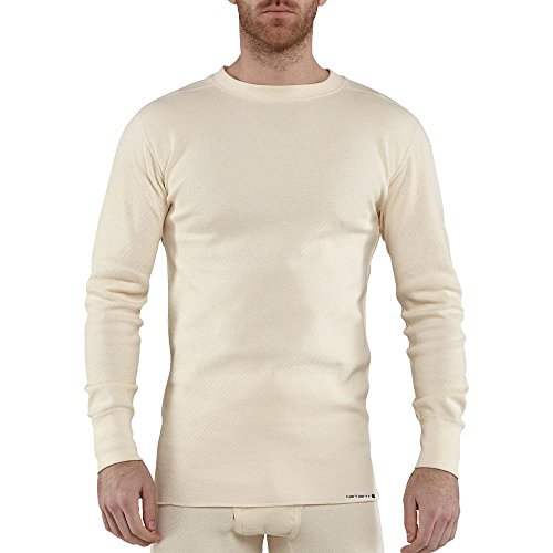 0886859277196 - CARHARTT MEN'S 100639 FORCE® HEAVYWEIGHT COTTON THERMAL CREW NECK TOP - X-LARGE TALL - NATURAL