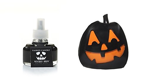 0886860063665 - YANKEE CANDLE JACK-O'-LANTERN SCENT-PLUG DIFFUSER UNIT WITH WITCHES' BREW HOME FRAGRANCE ELECTRIC REFILL