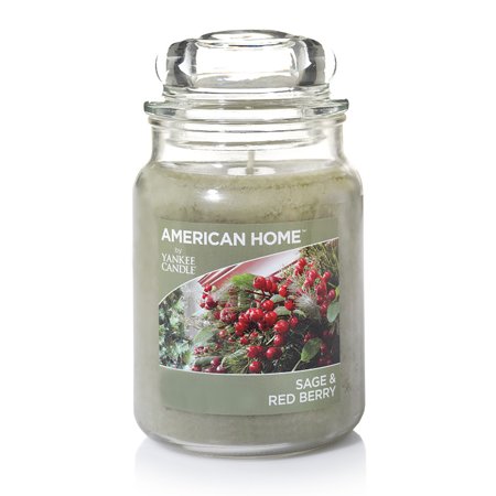0886860269685 - AMERICAN HOME BY YANKEE CANDLE 19 OZ SAGE & RED BERRY CANDLE IN A JAR WITH LID
