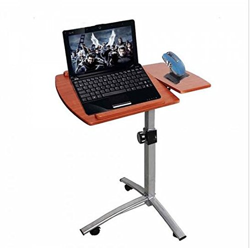 0886961028921 - ANGLE & HEIGHT ADJUSTABLE ROLLING LAPTOP DESK CART OVER BED HOSPITAL TABLE STAND FOLDING PORTABLE TABLE