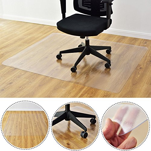0886961028945 - OFFICE DESK CHAIR MAT PVC DULL POLISH CHAIR MATS PROTECTION FLOOR MAT 48 X 36 WITH THICK 1.5CM PVC