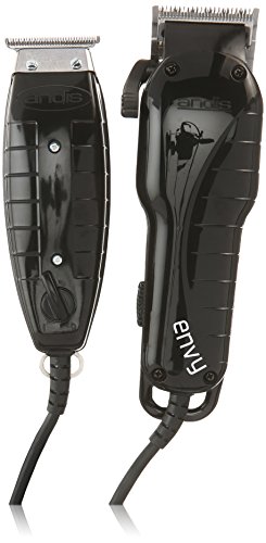 0887109193235 - ANDIS STYLIST COMBO ENVY CLIPPER + T-OUTLINER TRIMMER BLACK COMBO HAIRCUT KIT 66280