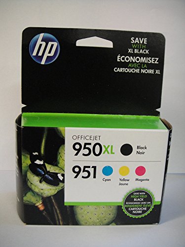 0887111635112 - HP 950XL BLACK AND 951 TRI-COLOR (CYAN, MAGENTA, YELLOW), 4-PACK