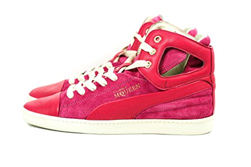 0887121637700 - PUMA BY ALEXANDER MCQUEEN TERENA MID - ROSE RED, 6.5 B US