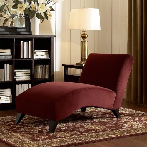 0887178000687 - THIS LOVELY CHAISE LOUNGE CHAIR FOR INDOORS OFFERS A SLEEK STYLE AND LOADS OF COMFORT. MADE WITH RICH MICRO VELVET UPHOLSTERY AND ACCENTED WITH ESPRESSO STAINED LEGS THIS PIECE OF LIVING ROOM OR BEDROOM FURNITURE WILL HAVE YOUR GUESTS AMAZED.