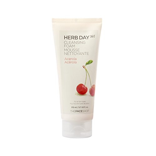 0887222448618 - THE FACE SHOP HERB DAY CLEANSING CLEANSING FOAM (ACEROLA) 170ML/MADE IN KOREA