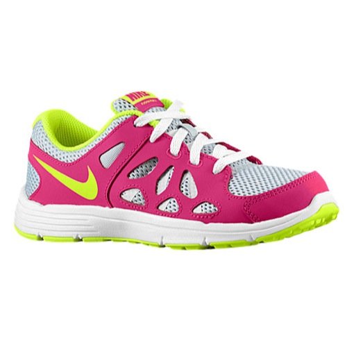 0887229929448 - NIKE DUAL FUSION RUN 2 (GS) GIRLS RUNNING SHOES PINK PURE PLATINUM VOLT ICE