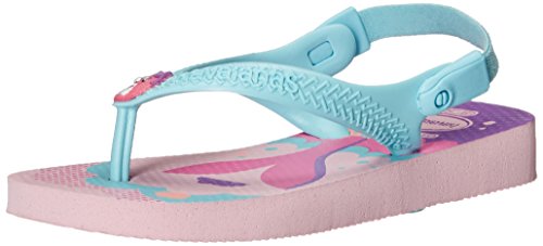 0887252213644 - HAVAIANAS BABY PETS SANDAL FLIP FLOP WITH BACKSTRAP (TODDLER), PINK/ICE BLUE, 22 BR(8 M US TODDLER)