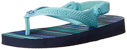 0887252213835 - HAVAIANAS BABY CHIC SANDAL FLIP FLOP WITH BACKSTRAP (TODDLER), NAVY BLUE/ICE BLUE, 22 BR(8 M US TODDLER)