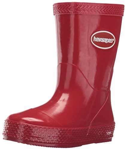 0887252307282 - HAVAIANAS KIDS' GALOCHAS RAIN PULL-ON BOOT, RED, 24 BR(9 M US TODDLER)