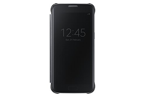 0887276150765 - SAMSUNG GALAXY S7 CASE S-VIEW CLEAR FLIP COVER - BLACK