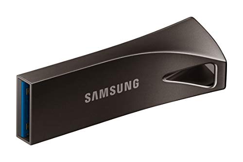 0887276265896 - SAMSUNG BAR PLUS 3.1 USB FLASH DRIVE, 128GB, 400MB/S, RUGGED METAL CASING, STORAGE EXPANSION FOR PHOTOS, VIDEOS, MUSIC, FILES, MUF-128BE4/AM, TITAN GREY
