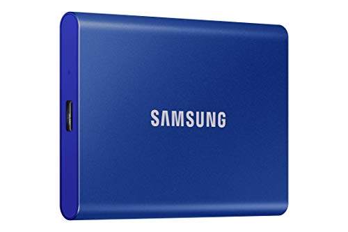 0887276410777 - SAMSUNG - T7 2TB EXTERNAL USB 3.2 GEN 2 PORTABLE SOLID STATE DRIVE WITH HARDWARE ENCRYPTION - INDIGO BLUE