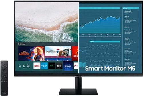 0887276461076 - SAMSUNG 27-INCH M5 SMART MONITOR WITH MOBILE CONNECTIVITY, FHD, REMOTE ACCESS, OFFICE 365 (LS27AM500NNXZA)