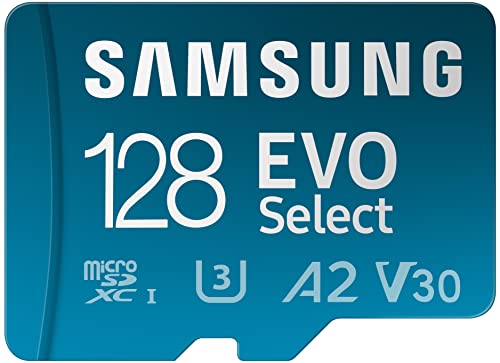 0887276545851 - SAMSUNG EVO SELECT + ADAPTER 128GB MICROSDXC 130MB/S FULL HD & 4K UHD, UHS-I, U3, A2, V30 (MB-ME128KA/AM)