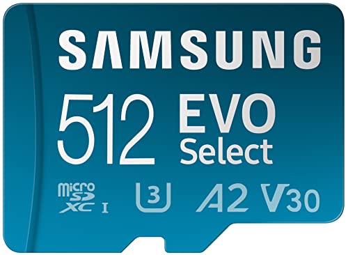0887276545875 - SAMSUNG EVO SELECT + ADAPTER 512GB MICROSDXC 130MB/S FULL HD & 4K UHD, UHS-I, U3, A2, V30 (MB-ME512KA/AM)