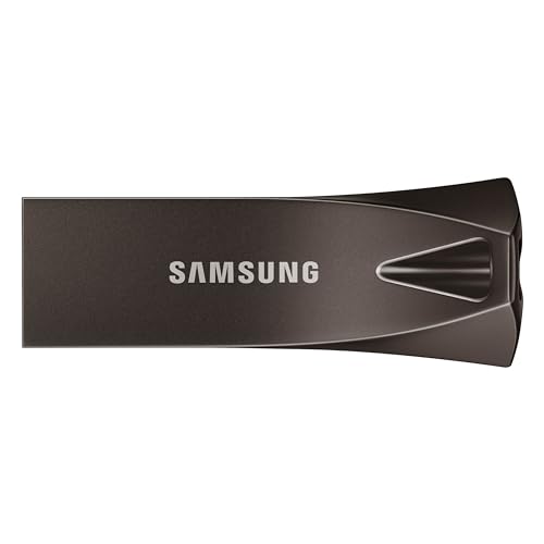 0887276815978 - SAMSUNG BAR PLUS USB 3.2 FLASH DRIVE, 512GB USB STANDARD TYPE-A, SPEEDS UP TO 400MB/S, PORTABLE STORAGE MEMORY STICK, DURABLE THUMB DRIVE COMPATIBLE WITH USB 3.0/2.0, MUF-512BE4/AM, TITAN GRAY