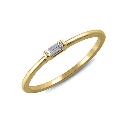 0887324002060 - 1/20 CTTW DIAMOND BAGUETTE RING (VS CLARITY, G-H COLOR) IN 14K YELLOW GOLD