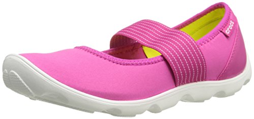 0887350250152 - CROCS WOMEN'S 16025 DUET BUSY DAY MARY JANE FLAT,CANDY PINK/WHITE,5 M US