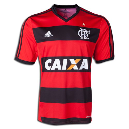 0887386188122 - ADIDAS FLAMENGO HOME SOCCER JERSEY, BLACK/RED, SIZE ADULT SMALL