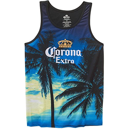 0887439985524 - CORONA EXTRA BEER MENS LICENSED GRAPHIC TANK TOP (SMALL 34/36)
