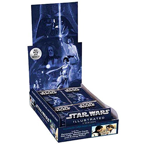 0887521012206 - 2013 TOPPS STAR WARS ILLUSTRATED COLLECTOR'S TRADING CARDS - A NEW HOPE HOBBY BOX - 24 PACKS / 6 CARDS