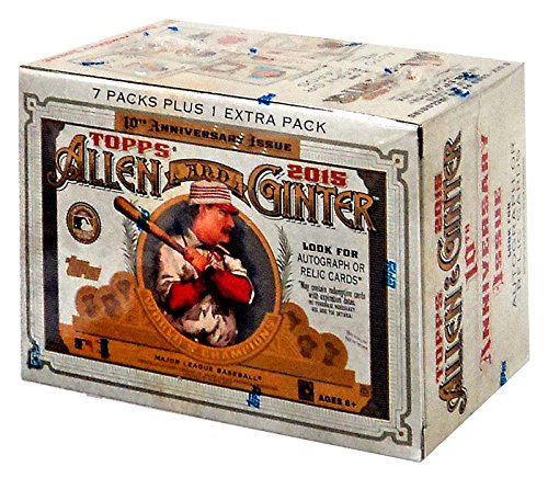 0887521037247 - 2015 TOPPS ALLEN AND GINTER MLB BASEBALL SERIES UNOPENED BLASTER BOX WITH 8 PACKS OF 6 CARDS INCLUDING ONE MINI CARD PER PACK