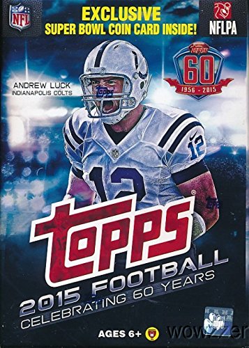 0887521038824 - 2015 TOPPS NFL FOOTBALL EXCLUSIVE FACTORY SEALED RETAIL BOX WITH SPECIAL COMMEMORATIVE SUPER BOWL COIN! INCLUDES ROOKIE IN EVERY PACK! LOOK FOR RC & AUTOGRAPHS OF JAMEIS WINSTON,MARCUS MARIOTA & MORE!