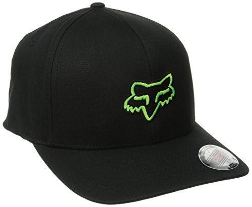 0887537924562 - FOX MEN'S LEGACY FLEXFIT HAT, BLACK/GREEN, L/XL