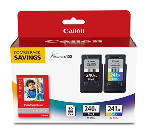0887590587964 - CANON OFFICE PRODUCTS PG-240XL/CL-241XL WITH CANON GP601 GLOSSY PHOTO PAPER - COMBO PACK INK