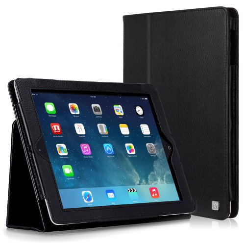 0887590716371 - CASECROWN BOLD STANDBY CASE (BLACK) FOR IPAD 4TH GENERATION WITH RETINA DISPLAY, IPAD 3 & IPAD 2 (BUILT-IN MAGNET FOR SLEEP / WAKE FEATURE)