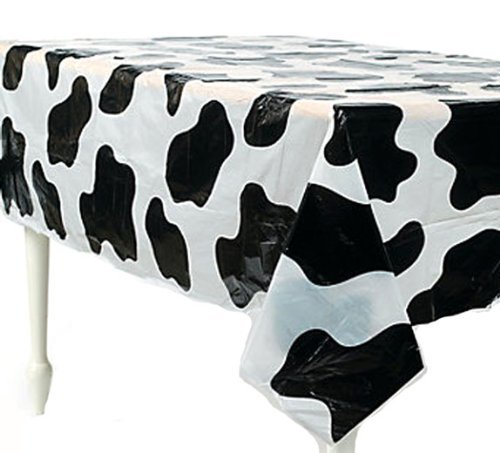 0887600336339 - SET OF 6 COW PRINT PLASTIC TABLECOVERS